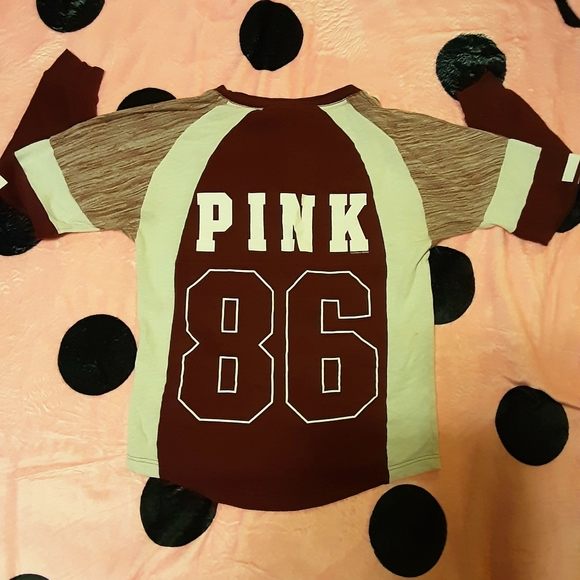 Pink Victoria's Secret Varsity Crew Pullover XS - Picture 1 of 5